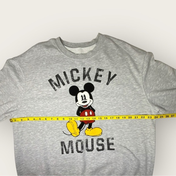 Disney | Mickey Mouse Embroidered Crewneck Sweatshirt | Gray | 2X - Picture 6 of 8